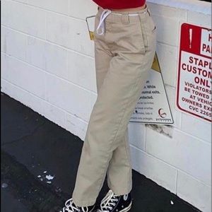 Dickies Worker crop roll hem pants